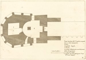 Pyhän haudan kirkon suunnitelma tekijältä Jacques Callot