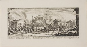 Ryöstää ja polttaa kylää, seitsemäs levy The Miseries of Warista tekijältä Jacques Callot