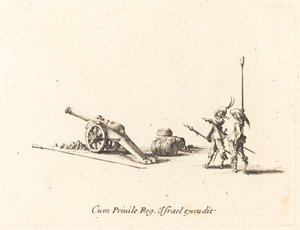 Valmistautuminen tykin ampumiseen tekijältä Jacques Callot