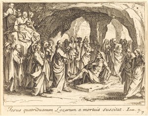Lasaruksen herättäminen tekijältä Jacques Callot
