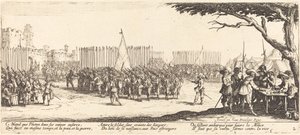 Joukkojen värvääminen, n. 1633. tekijältä Jacques Callot