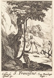 Pyhä Franciscus, n. 1632. tekijältä Jacques Callot