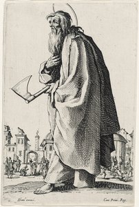 Saint Thaddeus tai Pyhä Juudas Les Grands Apôtresista (Suurista apostoleista), 1631 tekijältä Jacques Callot
