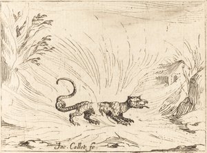Salamanteri liekkien ympäröimänä tekijältä Jacques Callot