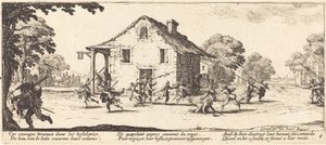Ryöstökohtaus, n. 1633. tekijältä Jacques Callot