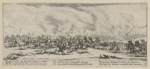 Taistelu, jakson ”Sodan kauhut” sivu 3 tekijältä Jacques Callot