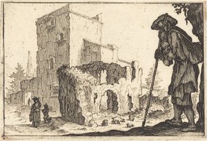Paimen ja rauniot tekijältä Jacques Callot
