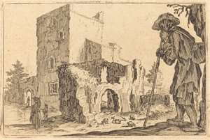 Paimen ja rauniot tekijältä Jacques Callot