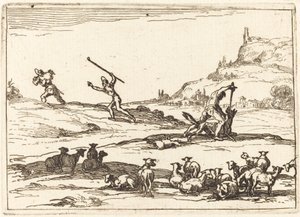 Paimenet puolustamassa laumojaan tekijältä Jacques Callot