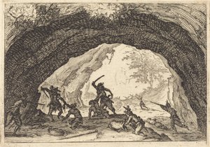 Ryöstöihin hyökkäävät sotilaat tekijältä Jacques Callot