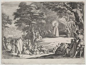 St. Amand saarnaamassa metsässä. tekijältä Jacques Callot