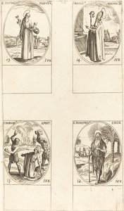 Pyhä Barnabas, apostoli; Pyhä Honofrius; Pyhä Antonius Padovalainen; Pyhä Vasilis Suuri tekijältä Jacques Callot