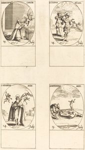 St. Bonaventura; St. Justus; Pyhä Henrik, keisari; Pyhä Antiokhos tekijältä Jacques Callot