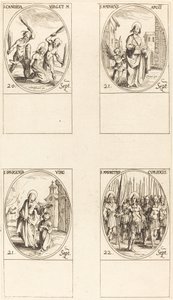 St. Canida; Pyhä Matteus; St. Ipigenia; St. Maurice ja seuralaiset tekijältä Jacques Callot