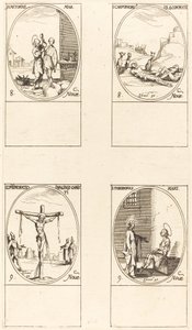Pyhä Castorius, St. Carpophorus ja neljä kruunattua marttyyria, kuvan muistojuhla. tekijältä Jacques Callot