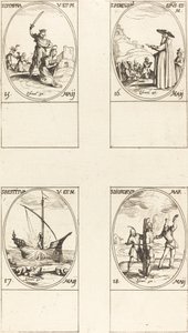 St. Dympna, St. Pilgrim, St. Kunnostettu, St. Dioscorus tekijältä Jacques Callot