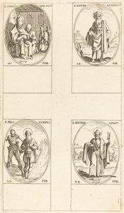 Pyhä Felix; Pyhä Joosef Arimatialainen; St. Polycarpe; Pyhä Mattias, apostoli tekijältä Jacques Callot