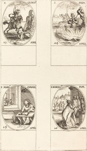 St. George; St. Sabas; Pyhä Markus, evankelista; St. Marcellin tekijältä Jacques Callot
