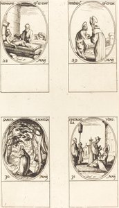 St. Germanus Pariisista; St. Maximinus; St. Emmelia; St. Petronilla tekijältä Jacques Callot