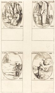 St. Giles; St. Lupus; Pyhä Anna; St. Nonnosus tekijältä Jacques Callot