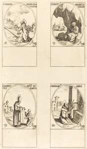 St. Helen, St. Donatus, St. Ludovicus, Piispa, St. Bernard. tekijältä Jacques Callot