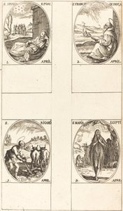 St. Hugo; Pyhä Franciscus Paulalainen; Pyhä Maria Egypti; St. Richard tekijältä Jacques Callot