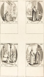 St. Maria Gaudioru; St. Claudius; St. Norbert; St. Robert tekijältä Jacques Callot