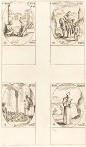 St. Martin; St. Tryphon ja seuralaiset; Pyhä Renatus; Pyhä Didacus tekijältä Jacques Callot