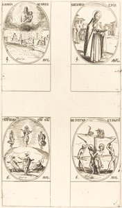 St. Mary of Snow; Pyhä Memmius, piispa; Kirkastus; Sts. Justus ja pastori tekijältä Jacques Callot