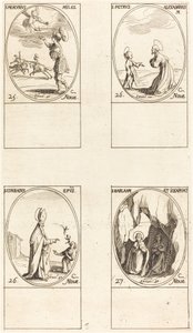 St. Mercury; Pyhä Pietari Aleksandrialainen; St. Conrad; Sts. Barlaam ja Josaphat tekijältä Jacques Callot
