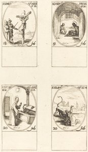 St. Simeon; St. Gabinius; St. Eucharius; St. Silvanus tekijältä Jacques Callot