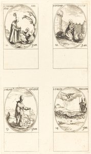 Pyhä Theodosius; St. Tatiana; St. Hilary; Pyhä Felix tekijältä Jacques Callot