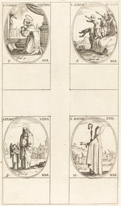 St. Thomas Aquin; St. Adrian ja seuralaiset; St. Frances; St. Macari tekijältä Jacques Callot