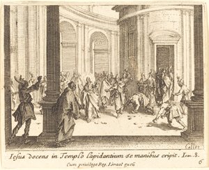 Jeesuksen kivittäminen tekijältä Jacques Callot