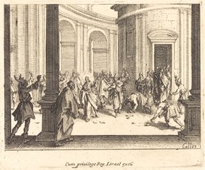 Jeesuksen kivittäminen tekijältä Jacques Callot