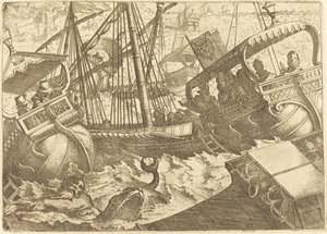 Myrsky Barcelonan rannikolla tekijältä Jacques Callot