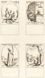 Sts. Chrysanthus ja Daria; Sts. Crispin ja Crispinian; St. Evaristus; St. Frumentius tekijältä Jacques Callot
