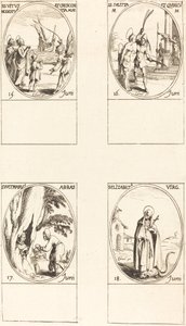 Pyhät Vine, vaatimaton ja kasvu; Pyhät Julia & Quiricus; St. Isoisä, apotti; St. E tekijältä Jacques Callot