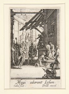 Maagien palvonta, nro. 8 Neitsyen elämästä tekijältä Jacques Callot