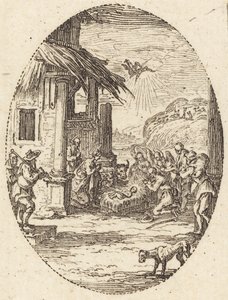 Paimenten palvonta, n. 1631. tekijältä Jacques Callot