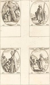 Anunciation, St. Castulus, St. Rupert, St. Gontran. tekijältä Jacques Callot