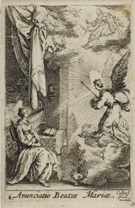 Marian ilmestys, Neitsyt Marian elämästä -teoksesta tekijältä Jacques Callot