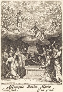 Neitsyt taivaaseenastuminen vuonna 1630 tai sen jälkeen. tekijältä Jacques Callot