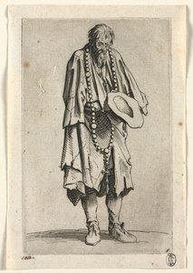 Kerjäläiset: Kerjäläinen ja ruusukko tekijältä Jacques Callot