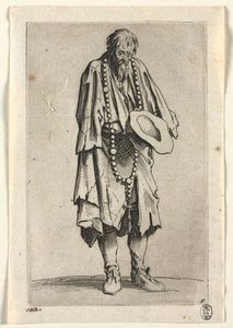 Kerjäläiset: Beggar with Rosary , c. 1623. tekijältä Jacques Callot