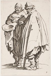 Sokea mies ja hänen kumppaninsa, nro. 9 sarjasta The Beggars tekijältä Jacques Callot