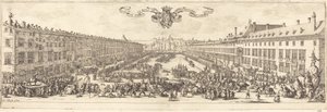 Carriere Nancyssa vuonna 1621 tai sen jälkeen. tekijältä Jacques Callot