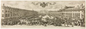 Carrière tai Rue Neuve Nancyssa (The New Street) tekijältä Jacques Callot