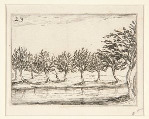 Pylväät veden reunalla - ei. 23 sarjasta tekijältä Jacques Callot