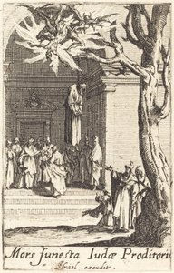 Juudaksen kuolema, n. 16341635. tekijältä Jacques Callot